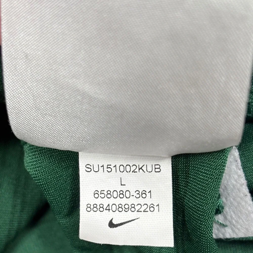 Hawks Nike Polo Shirt Men L Green Dri-FIT Embroider Stripe Performance Logo Golf